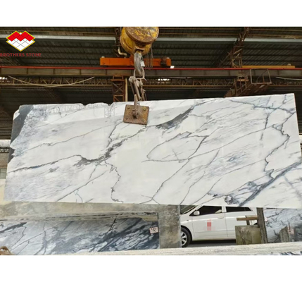 Snow Mountain Bianco Marmo Grandi lastre per il design moderno Tavolo da pranzo Top pietra naturale