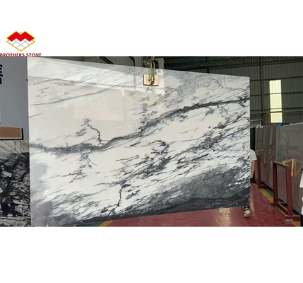 Snow Mountain Bianco Marmo Grandi lastre per il design moderno Tavolo da pranzo Top pietra naturale