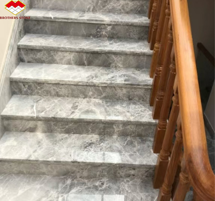 Yinsha Italian Grey Marble Stone Big Slab per pavimenti di hotel e scale interne