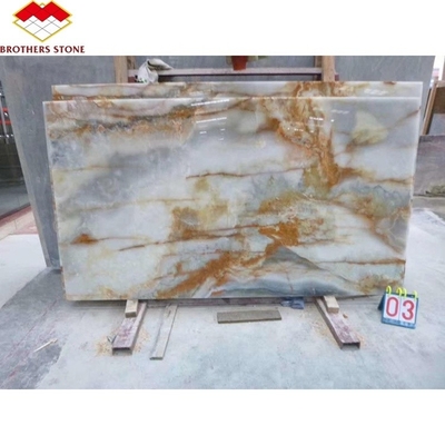 15-18 mm di spessore piastrelle di agata di marmo e lastre di zaffiro d'oro per la decorazione degli interni