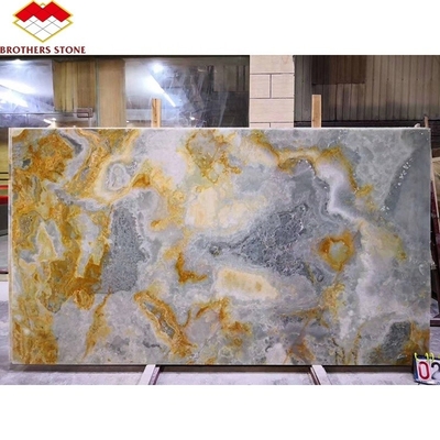 15-18 mm di spessore piastrelle di agata di marmo e lastre di zaffiro d'oro per la decorazione degli interni