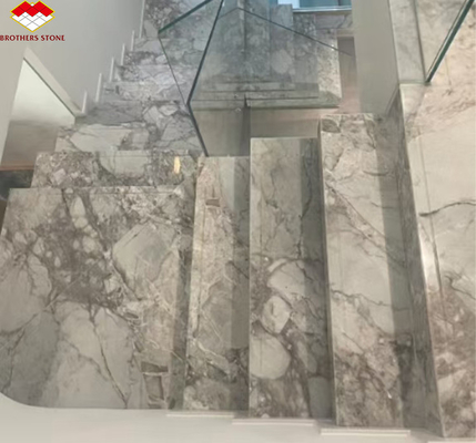 Brasile Calacatta Grigio Marmo Pesce Ventre Grigio Marmo per Hotel Anti Slip Scale Design