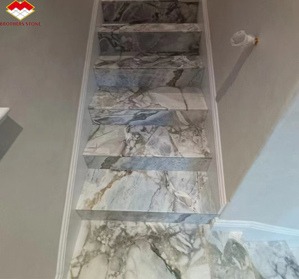 Brasile Calacatta Grigio Marmo Pesce Ventre Grigio Marmo per Hotel Anti Slip Scale Design