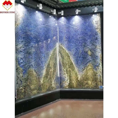 Sapphire di sogno lucidato Blu Onyx Quartzite lastre di pietra di lusso retroilluminato Traslucido