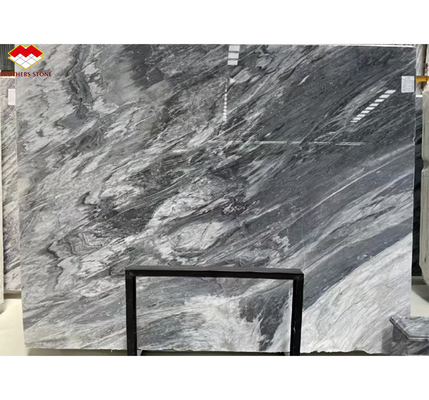 Hotel Interior Design Calcite Marmo Piano Pavimento e Scale con Luce in Firenze Grigio
