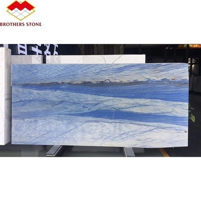 Imperial Azul Macaubas Marmo blu lucidato per pavimento blu chiaro Pietra forma grande lastra