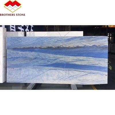 Imperial Azul Macaubas Marmo blu lucidato per pavimento blu chiaro Pietra forma grande lastra