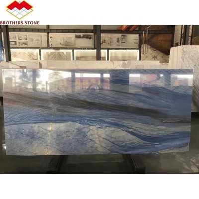 Imperial Azul Macaubas Marmo blu lucidato per pavimento blu chiaro Pietra forma grande lastra