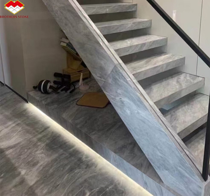 Popolare spazio grigio marmo grande lastra per le moderne luci di scala grigio in casa e hotel