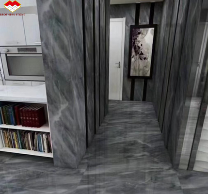 Popolare spazio grigio marmo grande lastra per le moderne luci di scala grigio in casa e hotel