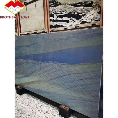 Imperial Azul Macaubas Marmo blu lucidato per pavimento blu chiaro Pietra forma grande lastra