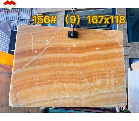 Tolleranza di spessore /- 1 mm Match di libro antico marmo giallo Onyx per componente lavandino