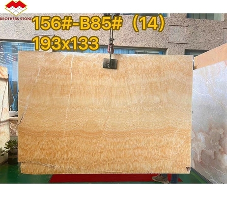 Tolleranza di spessore /- 1 mm Match di libro antico marmo giallo Onyx per componente lavandino