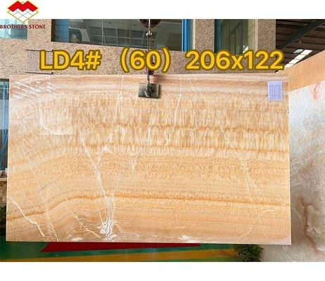 Tolleranza di spessore /- 1 mm Match di libro antico marmo giallo Onyx per componente lavandino