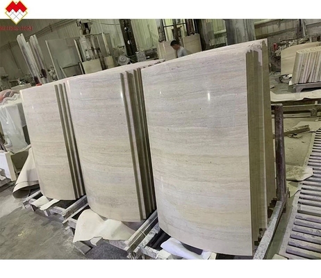 Moderno rivestimento di colonne di marmo corinzio in legno per miglioramenti personalizzati della villa