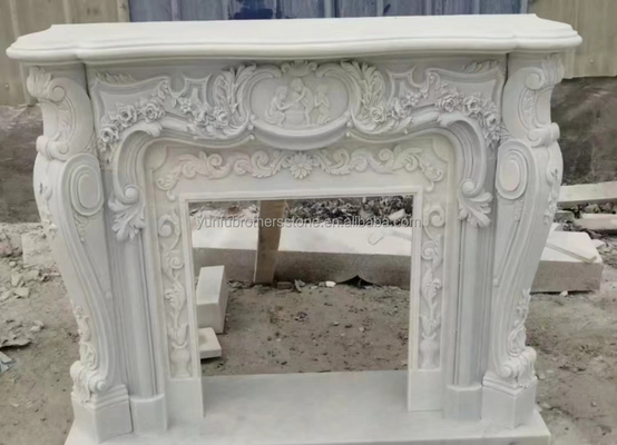 Fuoco di marmo bianco di design moderno per installazione a parete