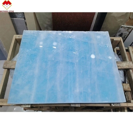 Piastrelle di pietra di onice blu di giada trasparente per pareti e pavimenti