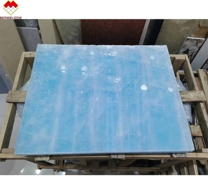 Piastrelle di pietra di onice blu di giada trasparente per pareti e pavimenti