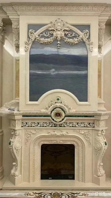 Fuoco interno in stile europeo moderno in marmo naturale su misura stile nordico italiano con camino per soggiorno