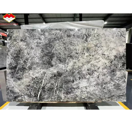 Pietra naturale italiana abete argento nero grigio look marmo tessuto lastra per il pannello di parete di casa