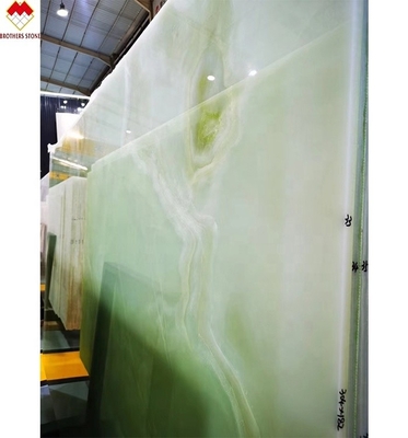 Vendita diretta di lastre translucide di onice verde per bancone standard o di dimensioni personalizzate