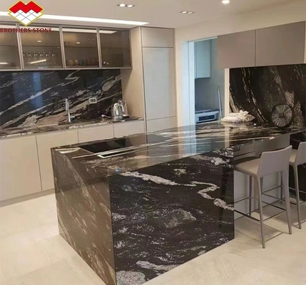 Tavolo da cucina di lusso in granito cinese con pietra d'oro nero lucidata