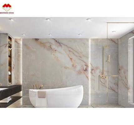 Pietra di marmo bianco e onico lucidato La scelta perfetta per piastrelle di bagno di lusso