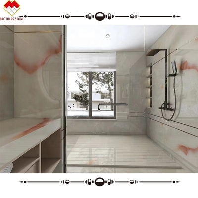 Pietra di marmo bianco e onico lucidato La scelta perfetta per piastrelle di bagno di lusso
