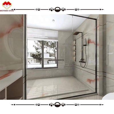 Pietra di marmo bianco e onico lucidato La scelta perfetta per piastrelle di bagno di lusso