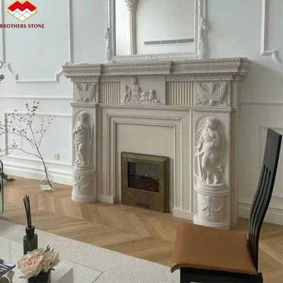 Moderno all' interno Royal Botticino Marmo Decor Crema Shanna Beige Marmo per camino Tavolo Circondante