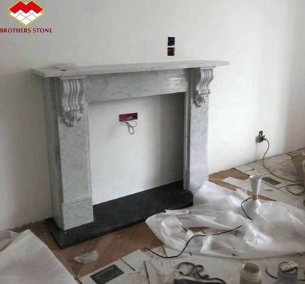 Funzione senza comando remoto Carara Bianco Caminetto Inserto con scaffale a telaio