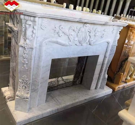 Funzione senza comando remoto Carara Bianco Caminetto Inserto con scaffale a telaio
