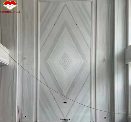 Modello di design alberghiero Moderno pannello TV in marmo bianco per il progetto di ristrutturazione della casa