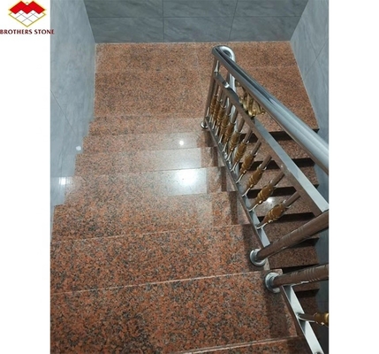 G562 Granito rosso di pietra naturale lucidata antiscivolo Granito piastra per scala stile lusso