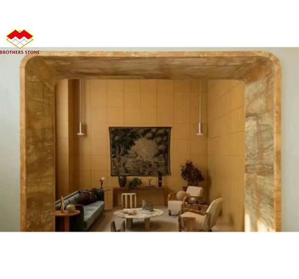 Stile di design moderno Italia Luxury Big Slab Sienna Piastrelle di marmo dorato per pannelli di parete e tavoli dell'hotel