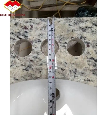 Top in granito tagliato su misura per hotel di lusso bagno vanità lucidato di pietra naturale