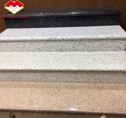 Pavimenti in granito naturale, pietra di design moderno, scale galleggianti rettilinee, tagliate a misura