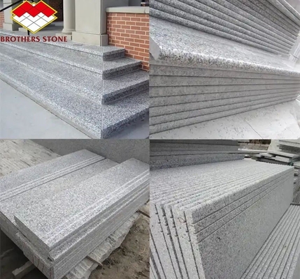 Pavimenti in granito naturale, pietra di design moderno, scale galleggianti rettilinee, tagliate a misura