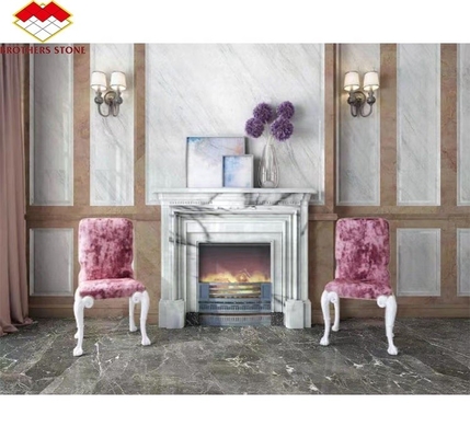 Moderno Mini Manifattura Manto Arte Scultura Arcata Francese New York Marmo Interiore profumato Neve prugna camino Circondare