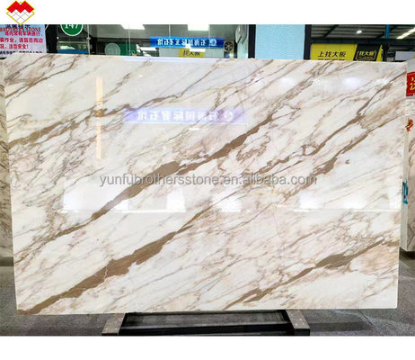 Commercio FOB Modern Calacatta Gold Marble Slab dall'Italia per pavimenti a parete