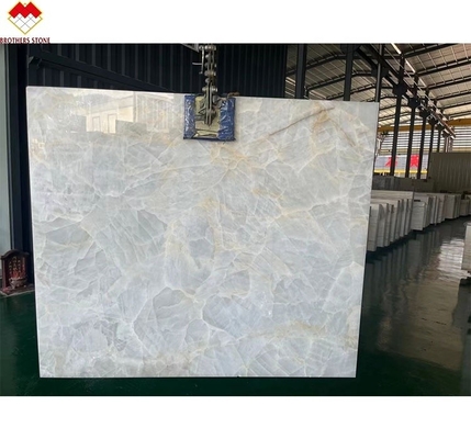 Pietra di pietra trasparente in piastrella di onice bianco reale con assorbimento idrico dello 0,12%
