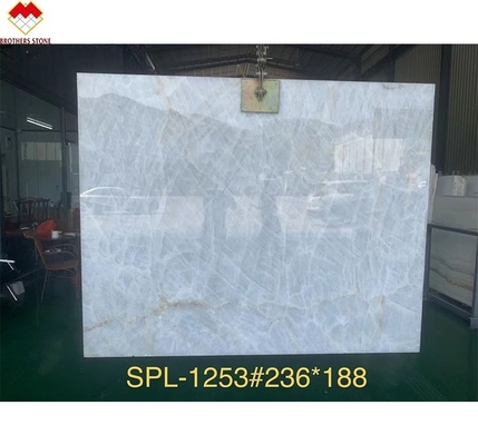 Pietra di pietra trasparente in piastrella di onice bianco reale con assorbimento idrico dello 0,12%