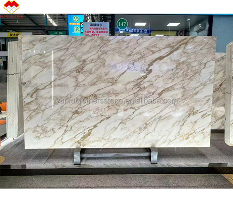 Commercio FOB Modern Calacatta Gold Marble Slab dall'Italia per pavimenti a parete