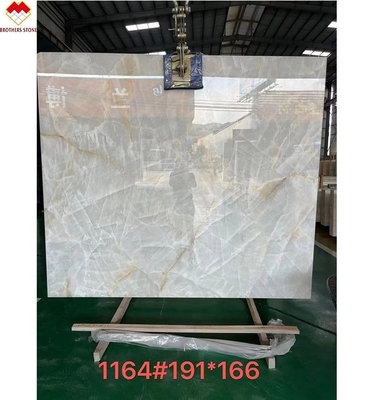 Pietra di pietra trasparente in piastrella di onice bianco reale con assorbimento idrico dello 0,12%