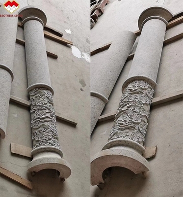 Colonna di granito in marmo in stile americano intagliata Colonna rotonda cava in vendita a Yunfu