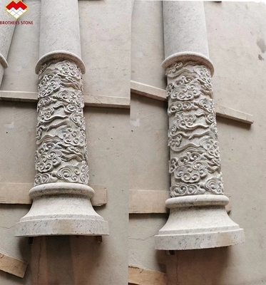 Colonna di granito in marmo in stile americano intagliata Colonna rotonda cava in vendita a Yunfu