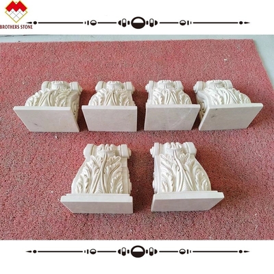 Hotel Beige Crema Marmo Capitale romana di Corinto Colonna di pietra Bracket Corbelli intagliati