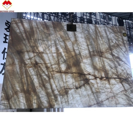 Piastrelle di onice bianco retroilluminate per pareti e pavimenti