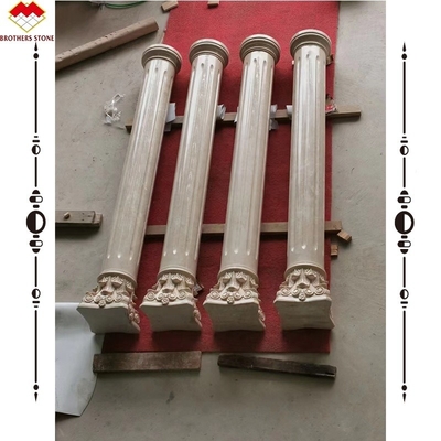 Hotel Solid Beige Cream Stone Colonna di marmo romana Disegno di scultura per la costruzione