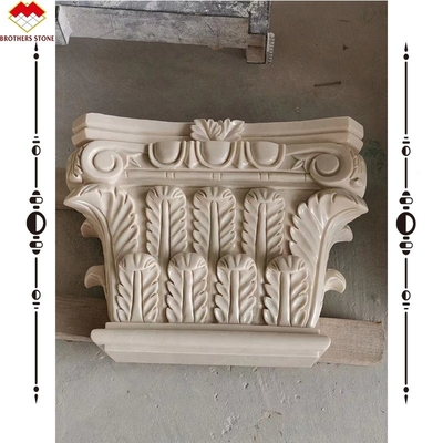 Hotel Solid Beige Cream Stone Colonna di marmo romana Disegno di scultura per la costruzione